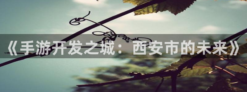 V8娱乐登录：《手游开发之城：西安市的未来》